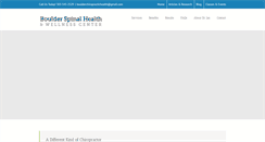 Desktop Screenshot of boulderchiropractichealth.com
